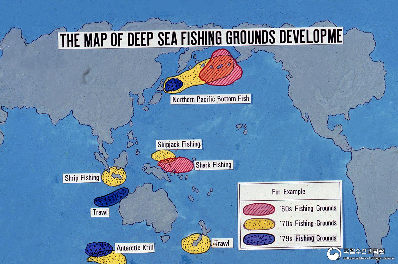 The Map of Deep Sea Fishing Grounds Developme(1980년대) 사진