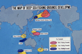 The Map of Deep Sea Fishing Grounds Developme(1980년대)